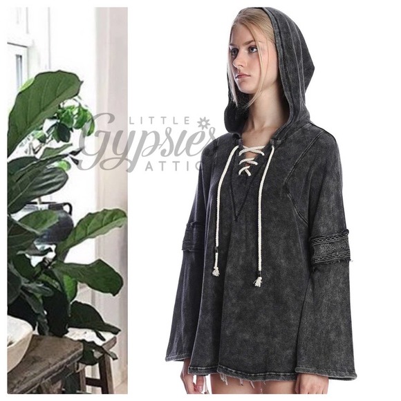 POL Black Burnout Grunge Hoodie - Picture 4 of 14